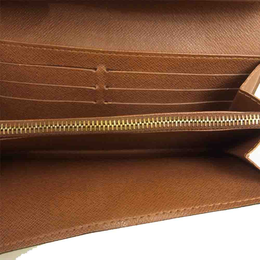 LOUIS VUITTON ルイ・ヴィトン M61734 モノグラム ポルト フォイユ サラ 長財布 ブラウン系【中古】