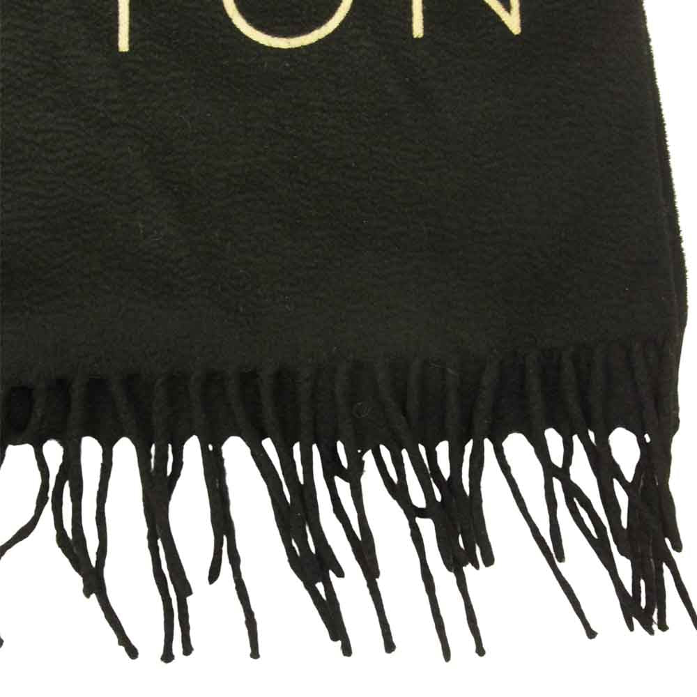 LOUIS VUITTON ルイ・ヴィトン カシミア100％ ロゴ 大判 ストール ブラック系【中古】