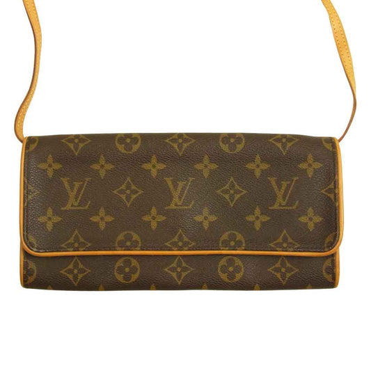 LOUIS VUITTON ルイ・ヴィトン M51852 モノグラム ポシェット ツイン GM ショルダー バッグ ブラウン系【中古】