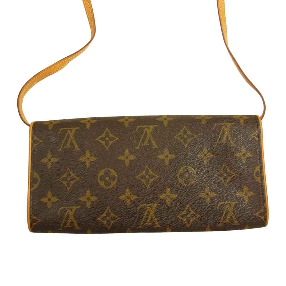 LOUIS VUITTON ルイ・ヴィトン M51852 モノグラム ポシェット ツイン GM ショルダー バッグ ブラウン系【中古】