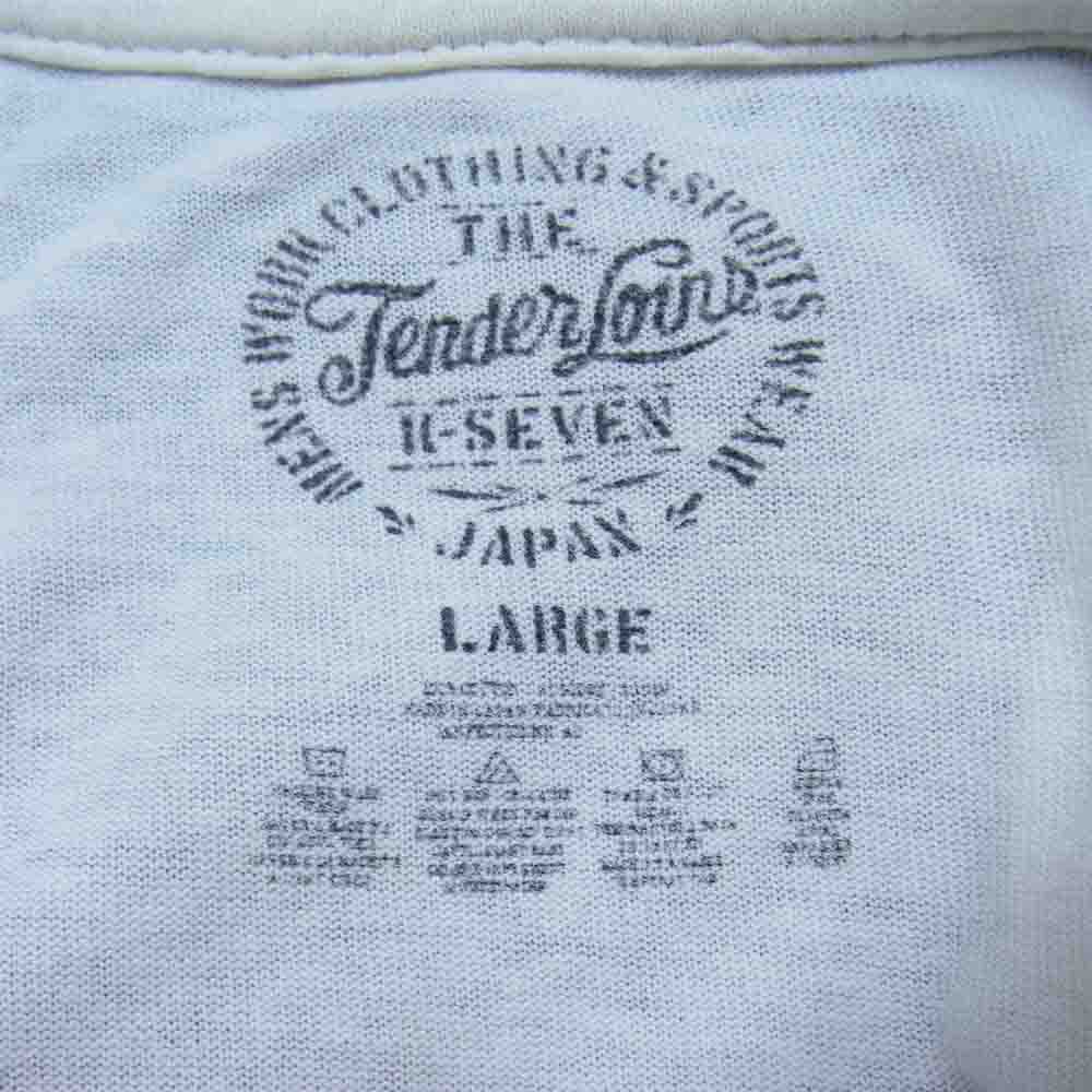 TENDERLOIN テンダーロイン T-TEE B.S バンダナ スカル プリント Tシャツ ホワイト系 L【中古】
