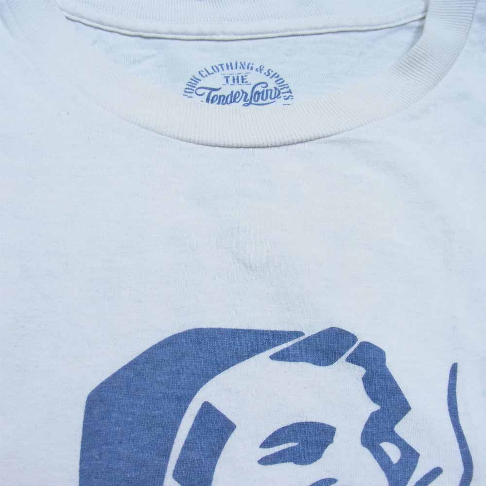 TENDERLOIN テンダーロイン T-TEE ZIG ZAG ジグザグ プリント 半袖 Tシャツ ホワイト系 L【中古】