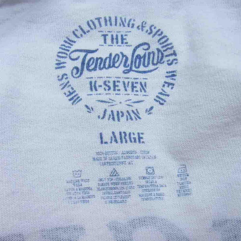 TENDERLOIN テンダーロイン T-TEE ZIG ZAG ジグザグ プリント 半袖 Tシャツ ホワイト系 L【中古】