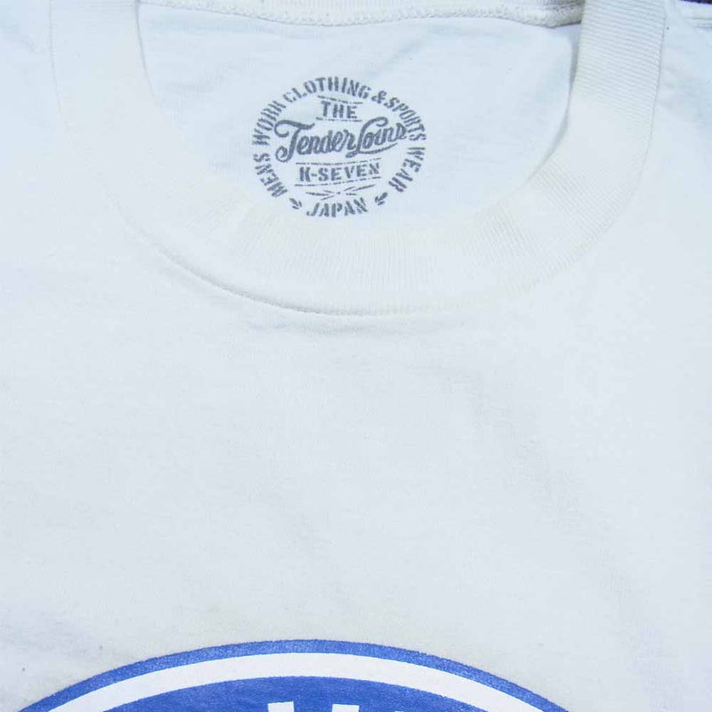 TENDERLOIN テンダーロイン T-N/S TEE 1 GENUINE PARTS サークル スカル サンダー ノースリーブ Tシャツ ホワイト系 L【中古】