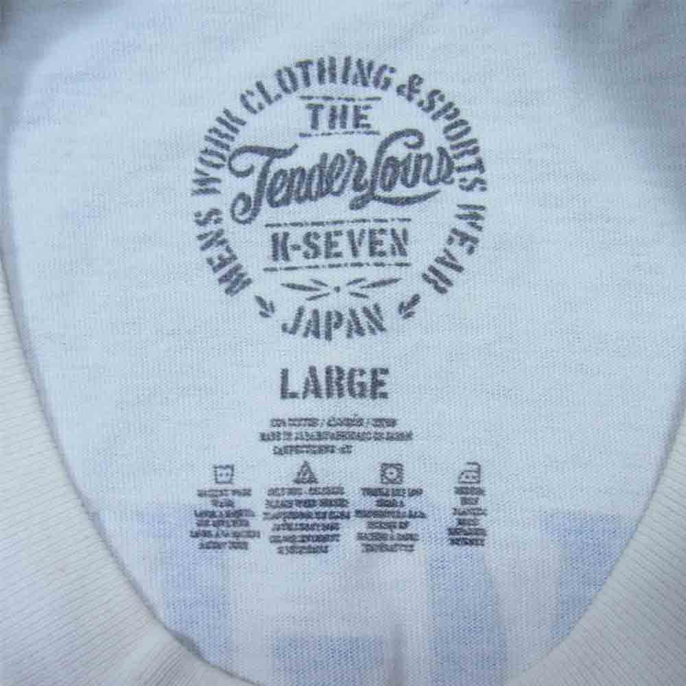 TENDERLOIN テンダーロイン T-N/S TEE 1 GENUINE PARTS サークル スカル サンダー ノースリーブ Tシャツ ホワイト系 L【中古】