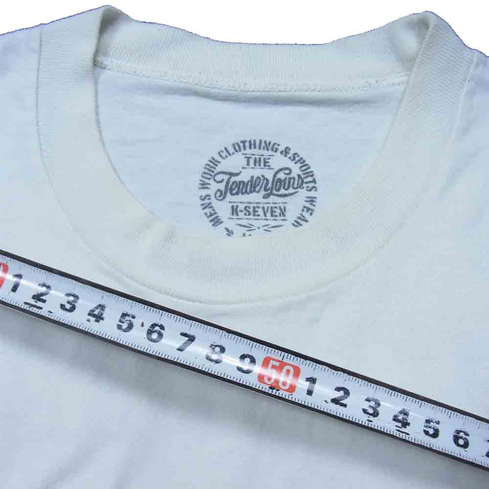 TENDERLOIN テンダーロイン T-N/S TEE 1 GENUINE PARTS サークル スカル サンダー ノースリーブ Tシャツ ホワイト系 L【中古】