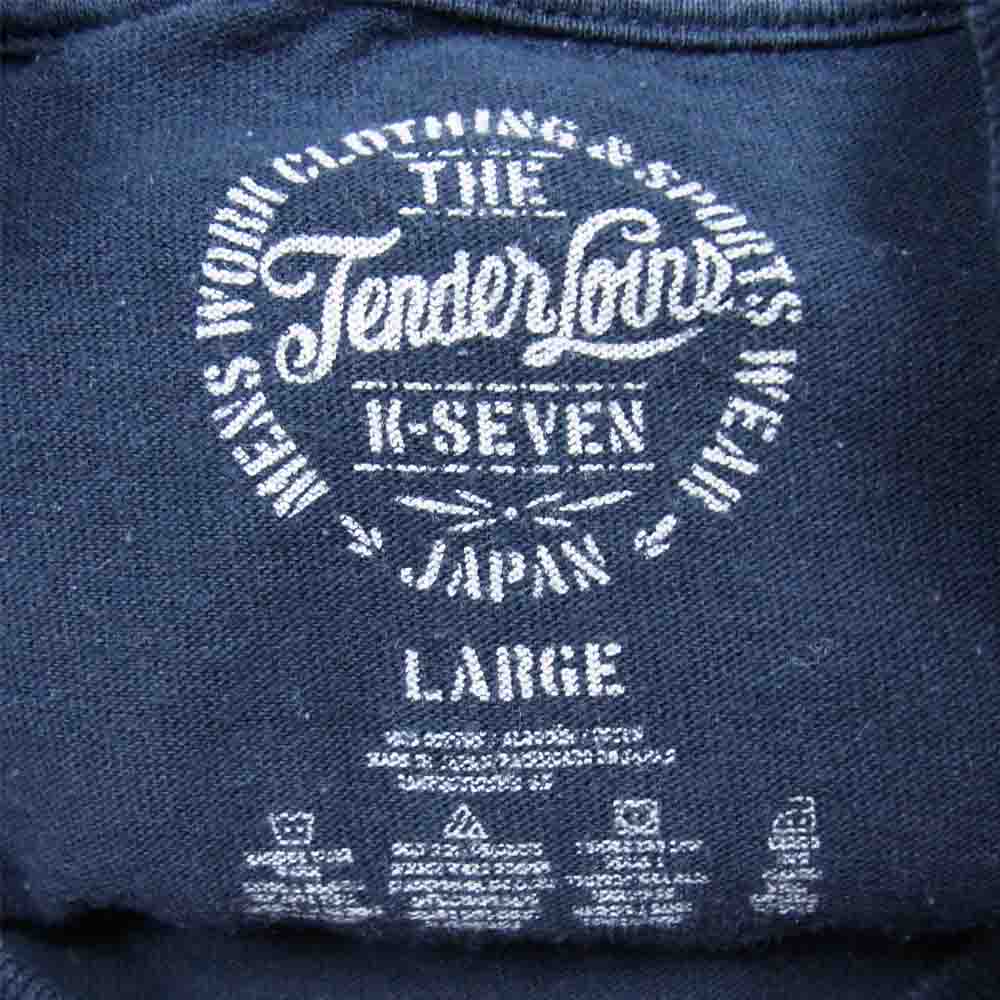 TENDERLOIN テンダーロイン T-TEE 2 バイカーズ プリント 半袖 Tシャツ ダークネイビー系 L【中古】