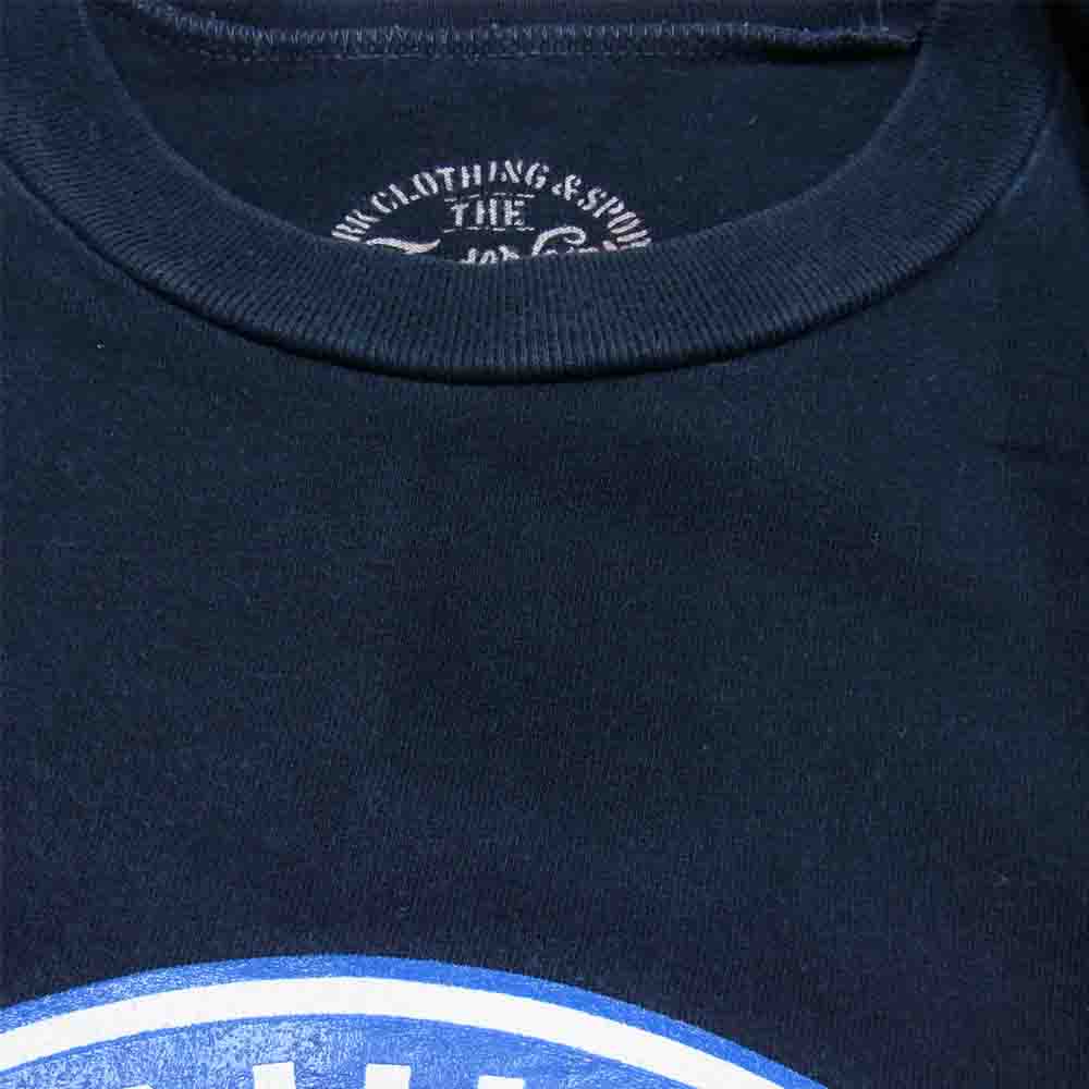 TENDERLOIN テンダーロイン T-TEE GENUINE PARTS サークル スカル サンダー 半袖 Tシャツ ネイビー系 L【中古】