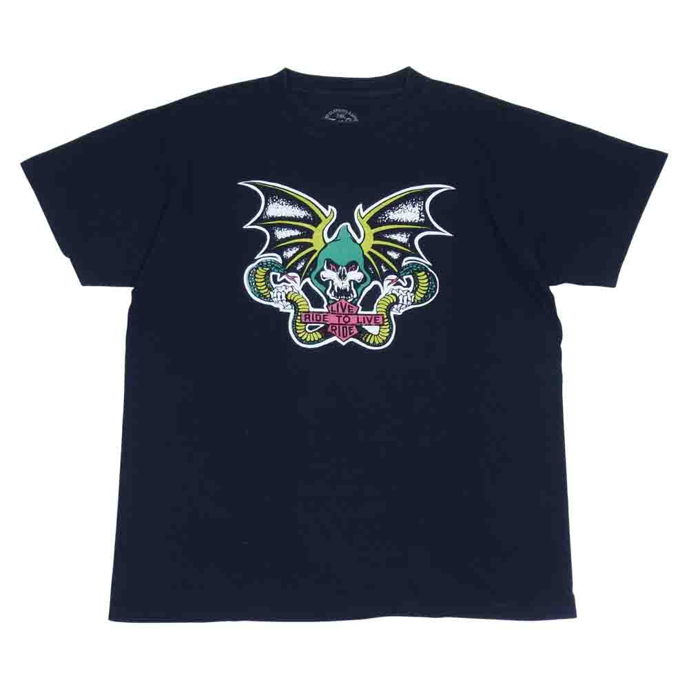 TENDERLOIN テンダーロイン T-TEE RIDE TO LIVE 本店限定 半袖 Tシャツ ネイビー系 L【中古】