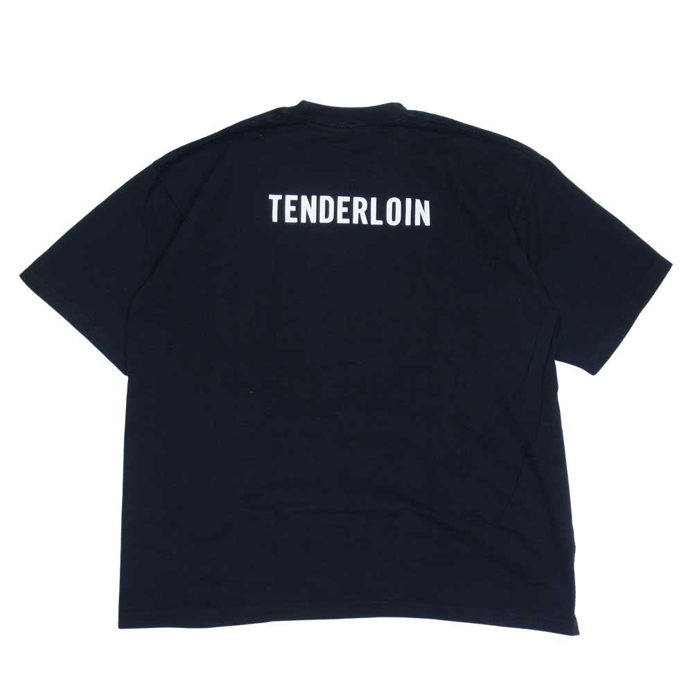 TENDERLOIN テンダーロイン PRO CLUB CAHULAWASSEE RIVER プリント 半袖Tシャツ ダークネイビー系 XL【中古】