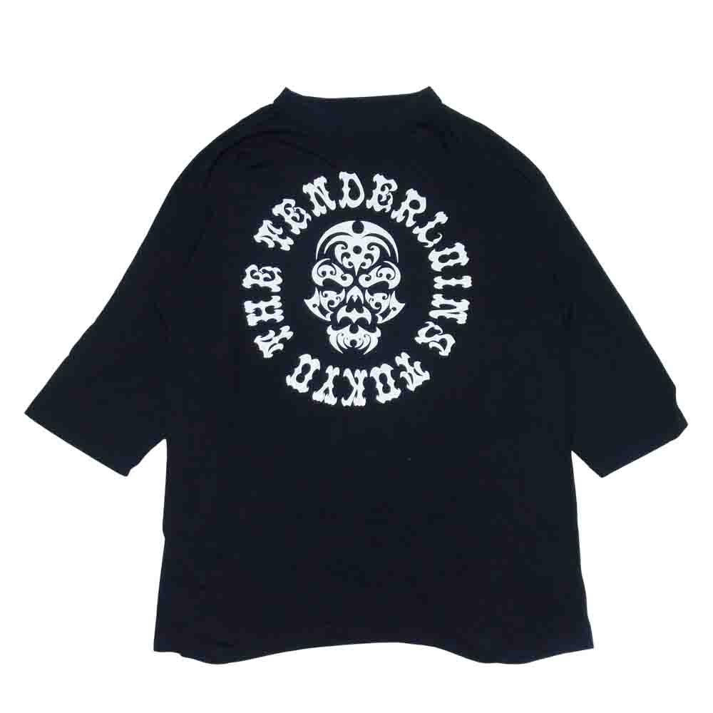 TENDERLOIN テンダーロイン T-RAYON NFL 3/4 BS ボルネオ スカル プリント レーヨン 3/4袖 Tシャツ ブラック系 XL【中古】