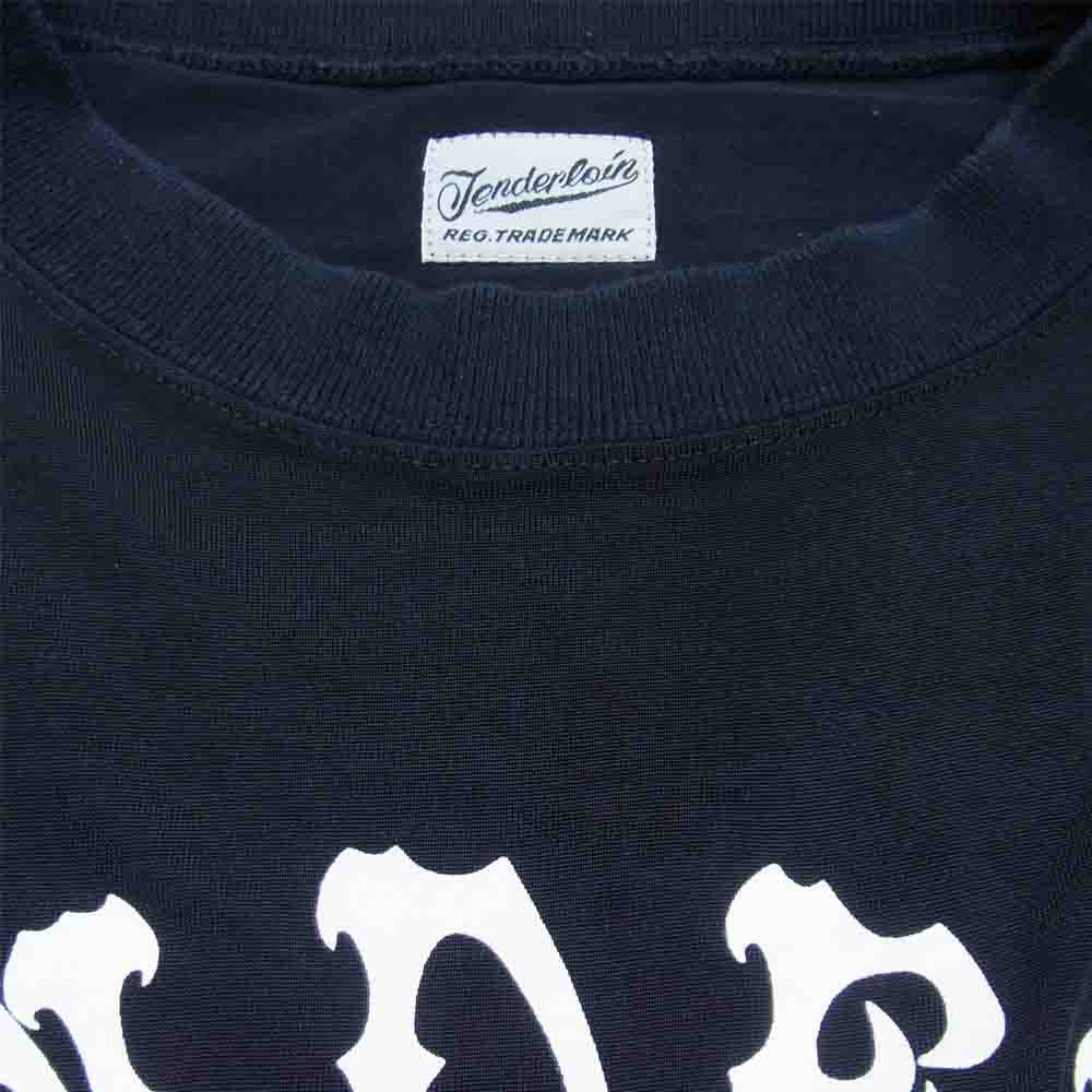 TENDERLOIN テンダーロイン T-RAYON NFL 3/4 BS ボルネオ スカル プリント レーヨン 3/4袖 Tシャツ ブラック系 XL【中古】