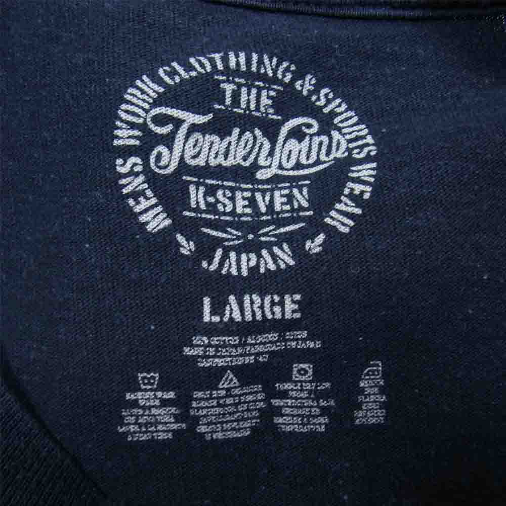 TENDERLOIN テンダーロイン T-TEE B.S バンダナ スカル プリント Tシャツ ダークネイビー系 L【中古】