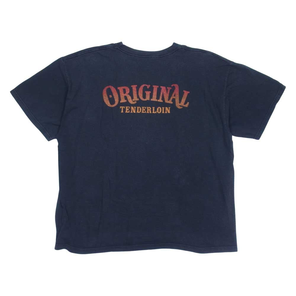 TENDERLOIN テンダーロイン T-TEE 2 HELL ONWHEELS ホイール ウィング プリント 半袖Tシャツ ブラック系 XL【中古】