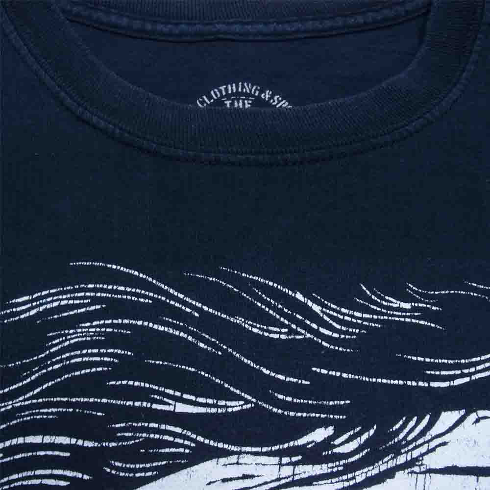 TENDERLOIN テンダーロイン T-TEE L/S LHS スカル プリント 長袖Tシャツ ネイビー系 XL【中古】