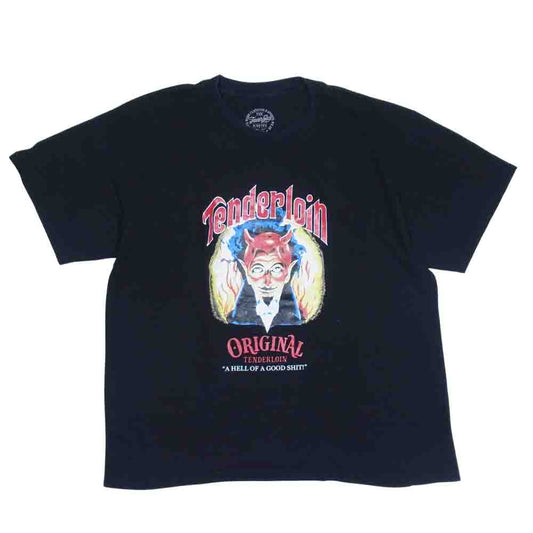 TENDERLOIN テンダーロイン T-TEE ON オールドニック プリント 半袖Tシャツ ブラック系 L【中古】