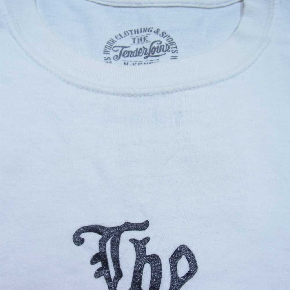 TENDERLOIN テンダーロイン T-TEE ロゴ プリント 半袖 Tシャツ ホワイト系 XL【中古】