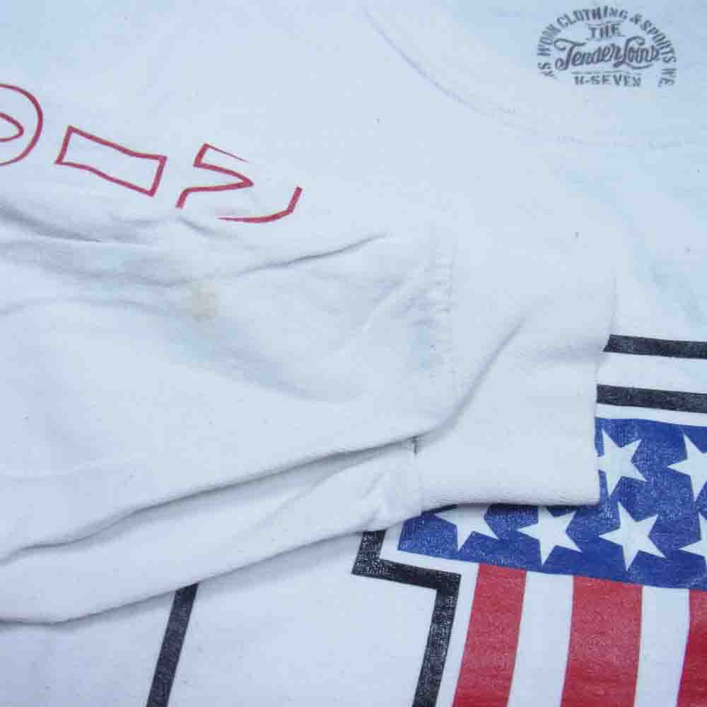 TENDERLOIN テンダーロイン T-TEE No.1 プリント 長袖 Tシャツ ホワイト系 XL【中古】