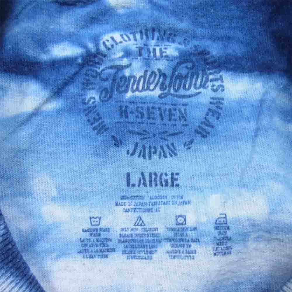 TENDERLOIN テンダーロイン 本店限定 T-TEE TIE DYE タイダイ 半袖Tシャツ ブルー系 L【中古】