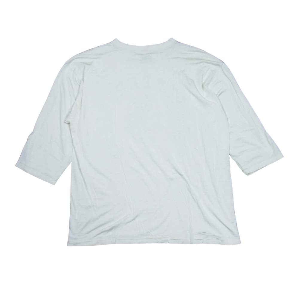 TENDERLOIN テンダーロイン T-RAYON NFL 3/4 BS ボルネオ スカル プリント レーヨン 3/4袖 Tシャツ オフホワイト系 L【中古】