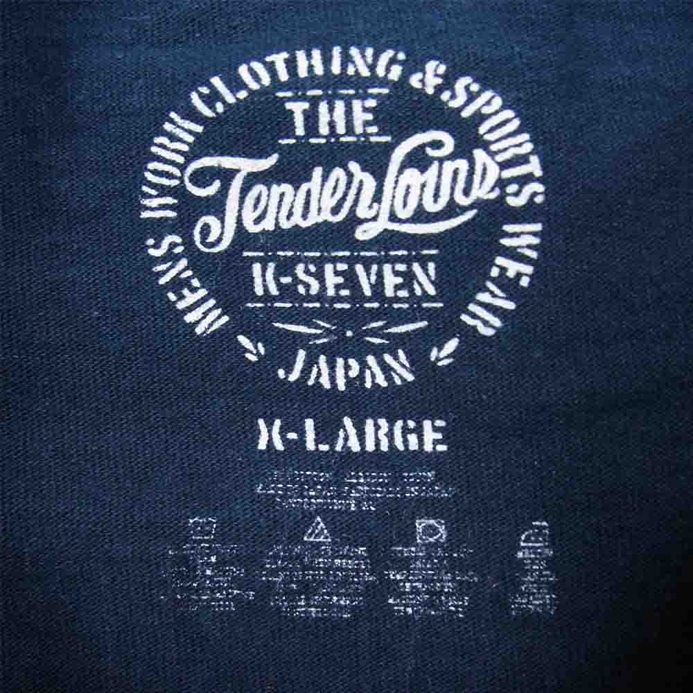 TENDERLOIN テンダーロイン T-TEE L/S ON ヤングオールドニック プリント 長袖Ｔシャツ ネイビー系 XL【中古】