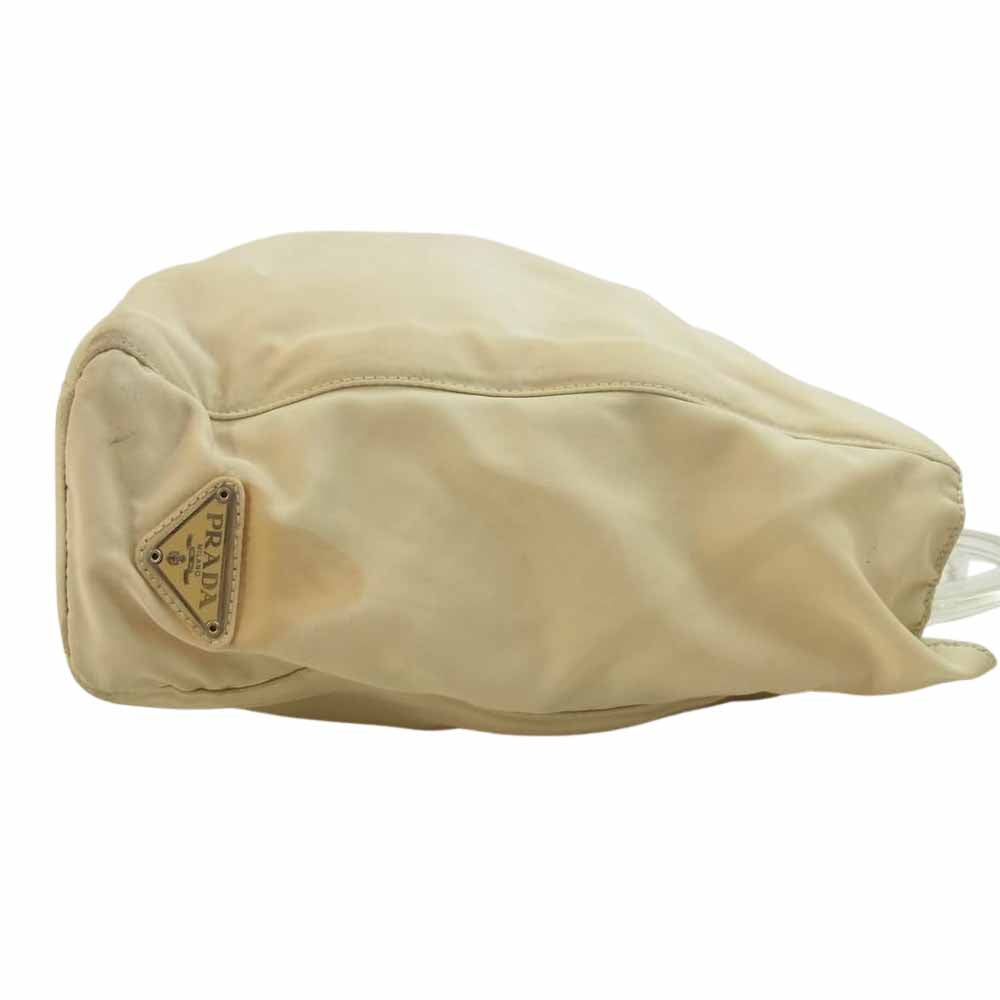 PRADA プラダ B8166 クリアハンドル トートバッグ ベージュ系【中古】