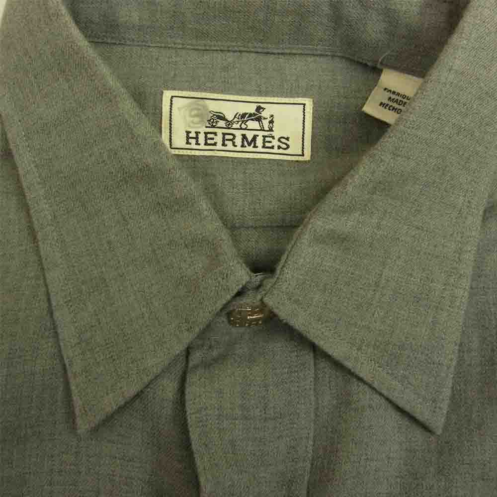 HERMES エルメス ソルド品 フランス製  グレー系 S【中古】