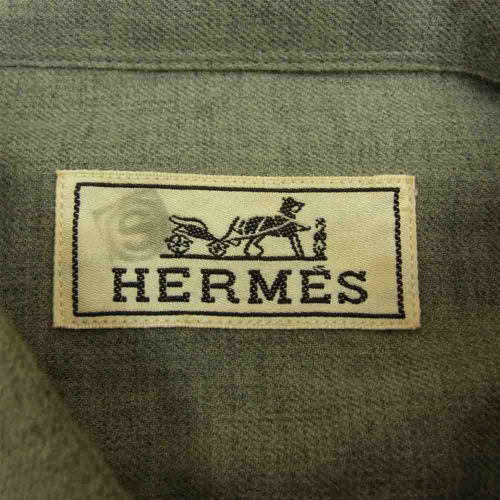 HERMES エルメス ソルド品 フランス製  グレー系 S【中古】