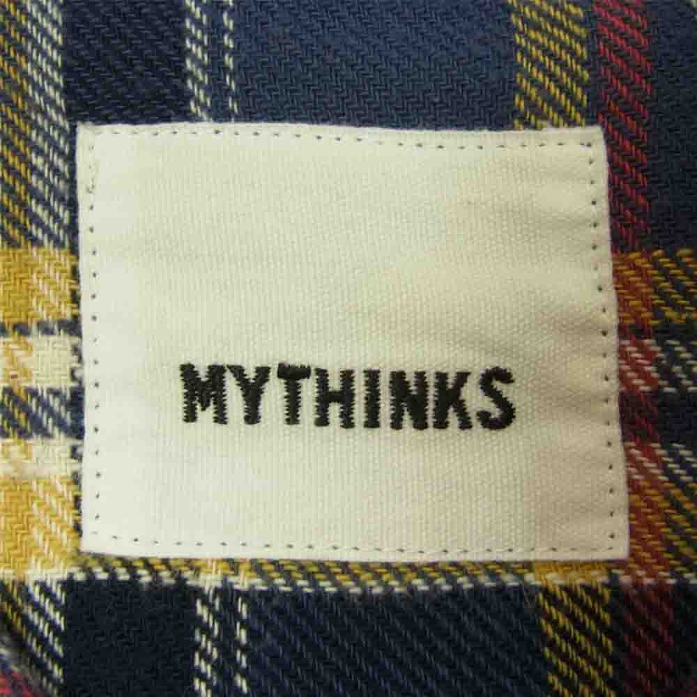 マイシンクス ルーズ シルエット コットン ネル チェック シャツ