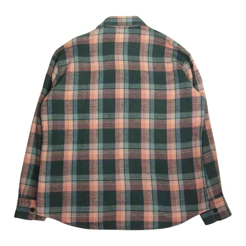 マイシンクス ルーズ シルエット コットン ネル チェック シャツ ネイビー×ピンク ネイビー系 S【中古】