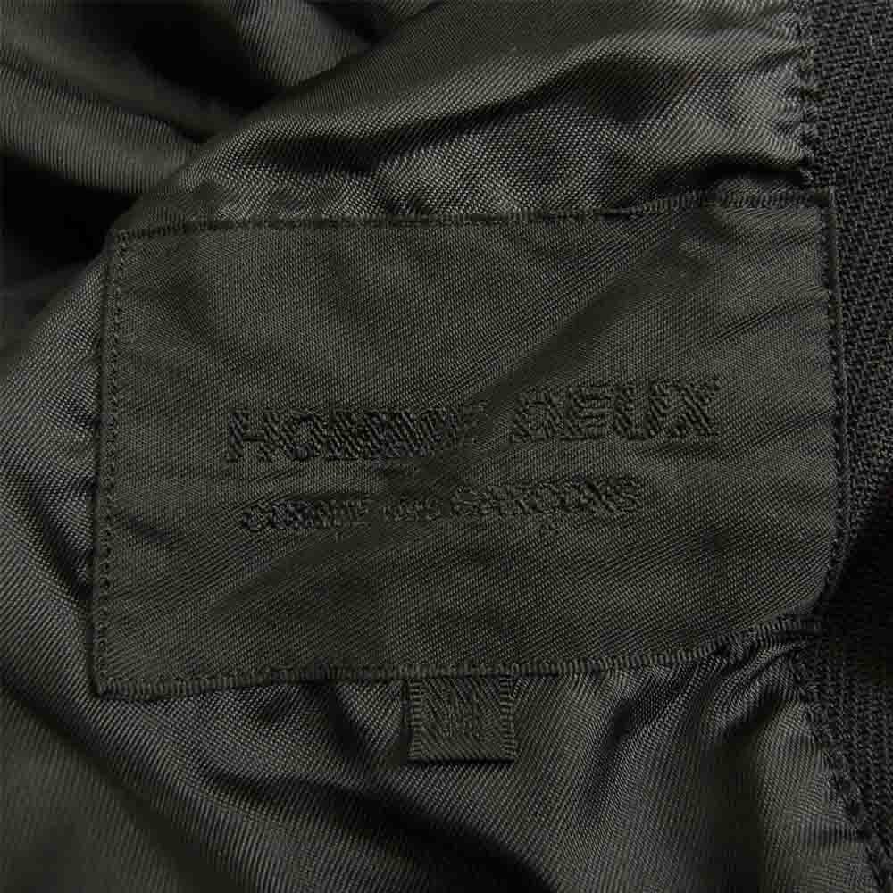 COMME des GARCONS コムデギャルソン HOMME DEUX オムドゥ 19AW DD-C003 ポリ縮 エステル縮絨 トレンチコート ブラック系 M【美品】【中古】