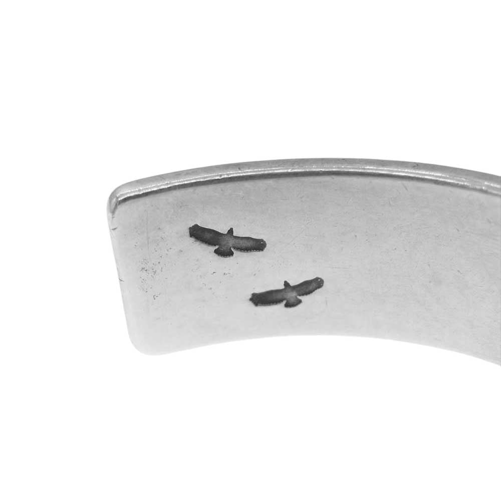 WINGROCK ウィングロック 金メタル 唐草 平打ち バングル シルバー系