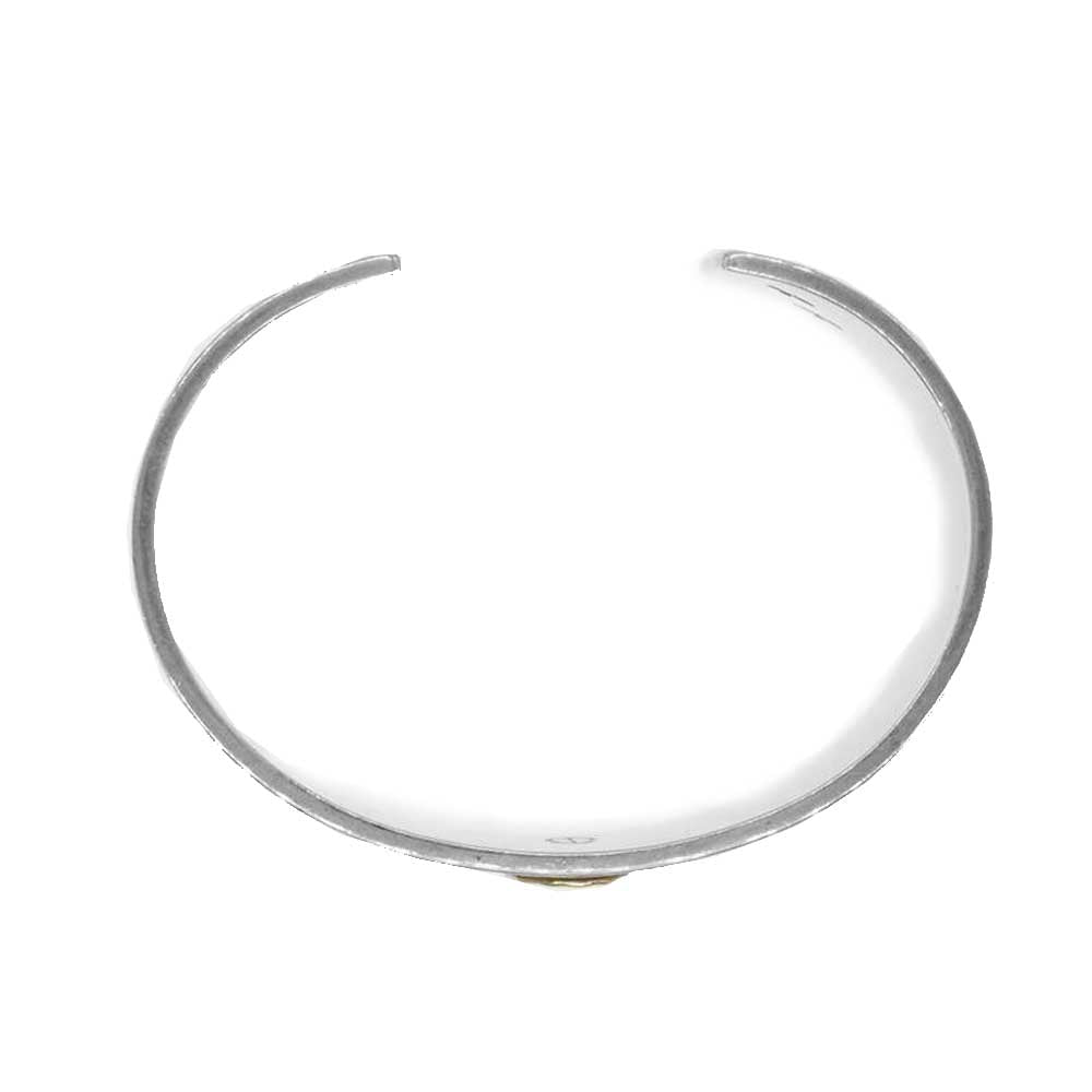 WINGROCK ウィングロック 金メタル 唐草 平打ち バングル シルバー系