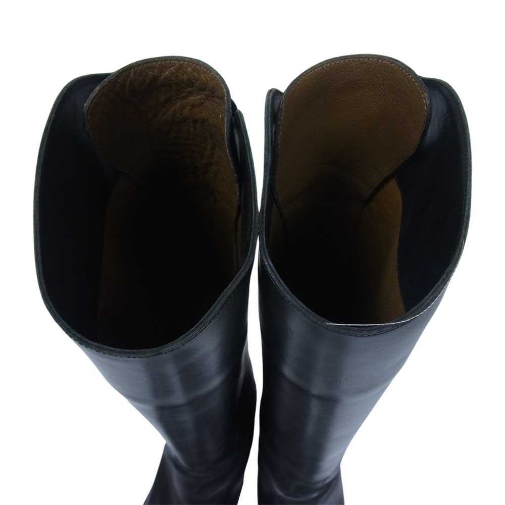 SARTORE サルトル イタリア製 レザー ロング レザー ジョッキーブーツ ブラック系 35【中古】