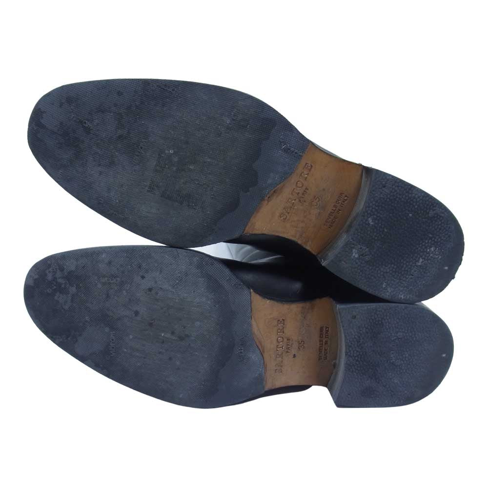 SARTORE サルトル イタリア製 レザー ロング レザー ジョッキーブーツ ブラック系 35【中古】