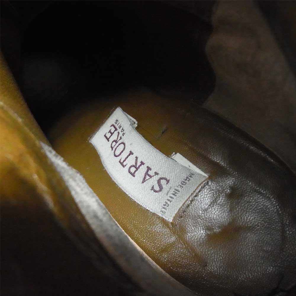 SARTORE サルトル イタリア製 レザー ロング レザー ジョッキーブーツ ブラック系 35【中古】