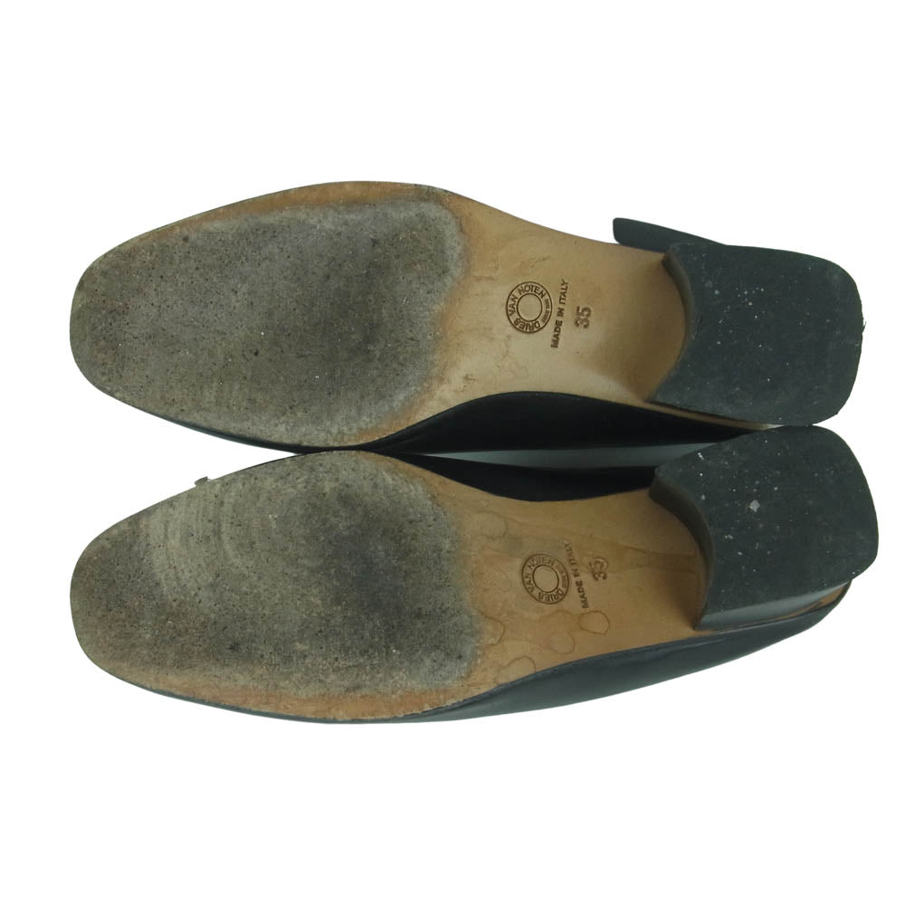 DRIES VAN NOTEN ドリスヴァンノッテン ヒール ミュール パンプス イタリア製 ブラック系 35【中古】