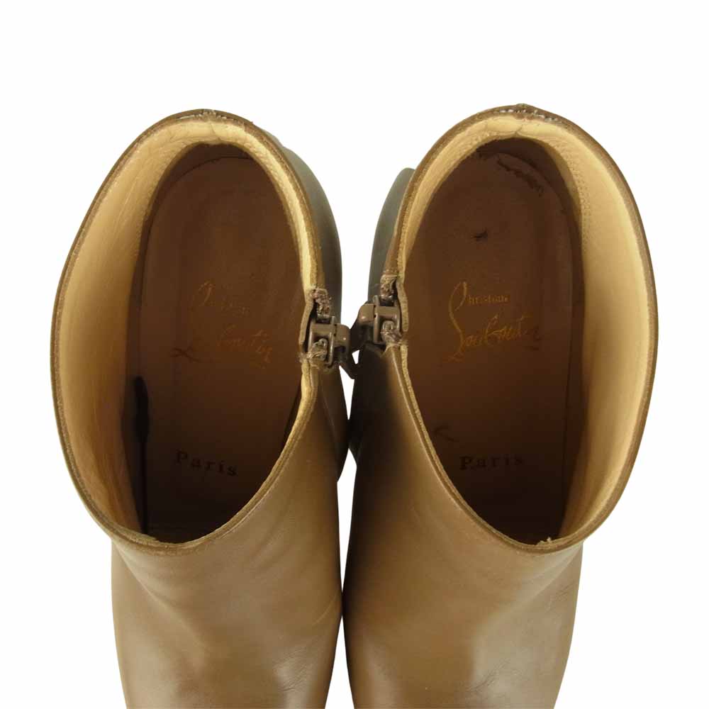 Christian Louboutin クリスチャンルブタン イタリア製 ヒール ブーティ ショート ブーツ ベージュ ベージュ系 35.5【中古】
