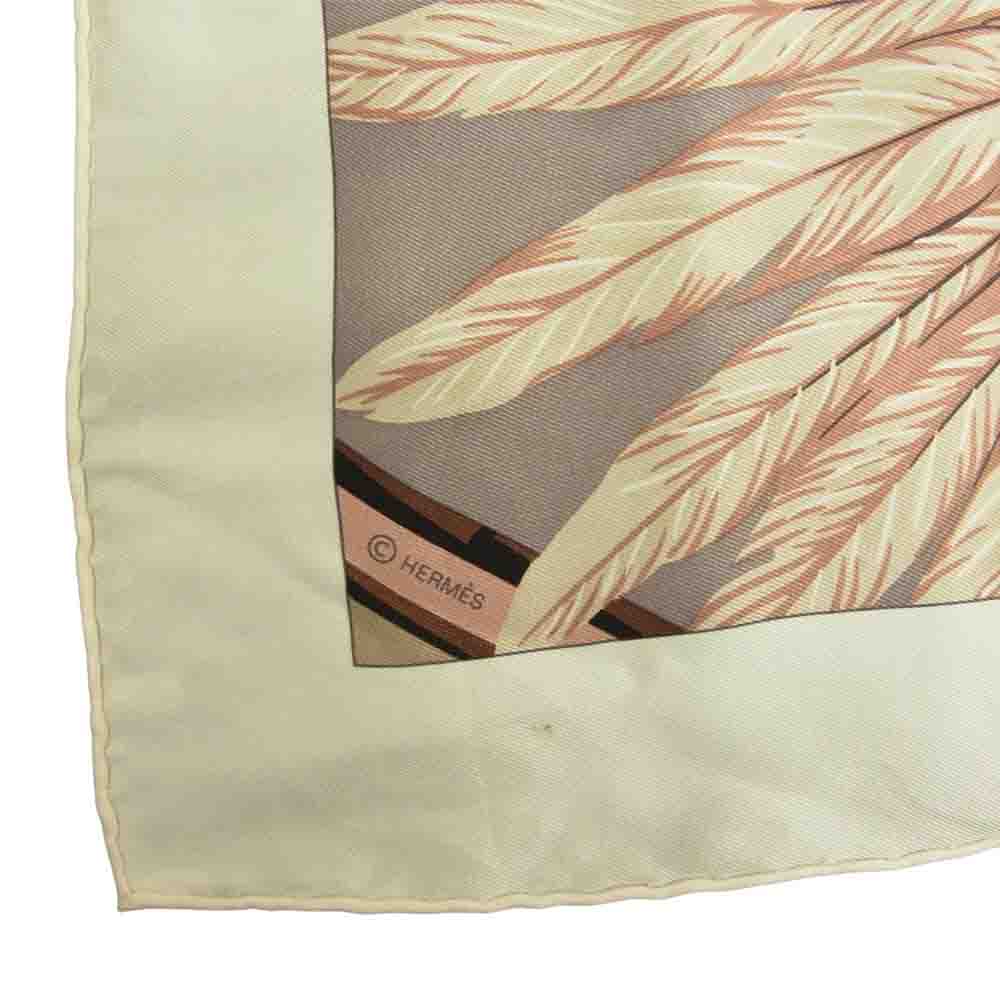 HERMES エルメス BRAZIL カレ90 ブラジル ホワイト系【中古】