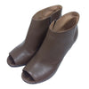 MAISON MARGIELA メゾンマルジェラ 22ライン 58WP0068 イタリア製 peep toe booties オープン トゥ ブーティ ショート ブーツ ダークブラウン系 35【中古】