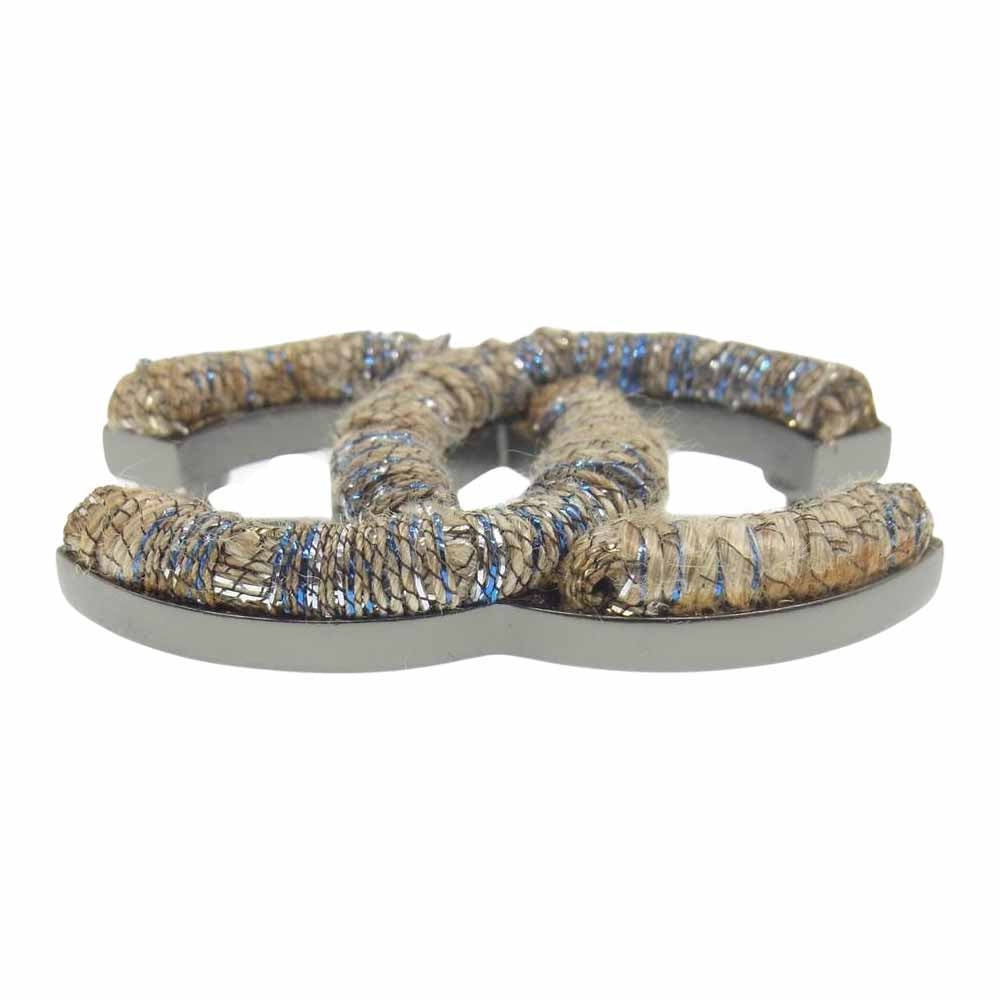 CHANEL シャネル A15P ココマーク ブローチ ベージュ系【中古】