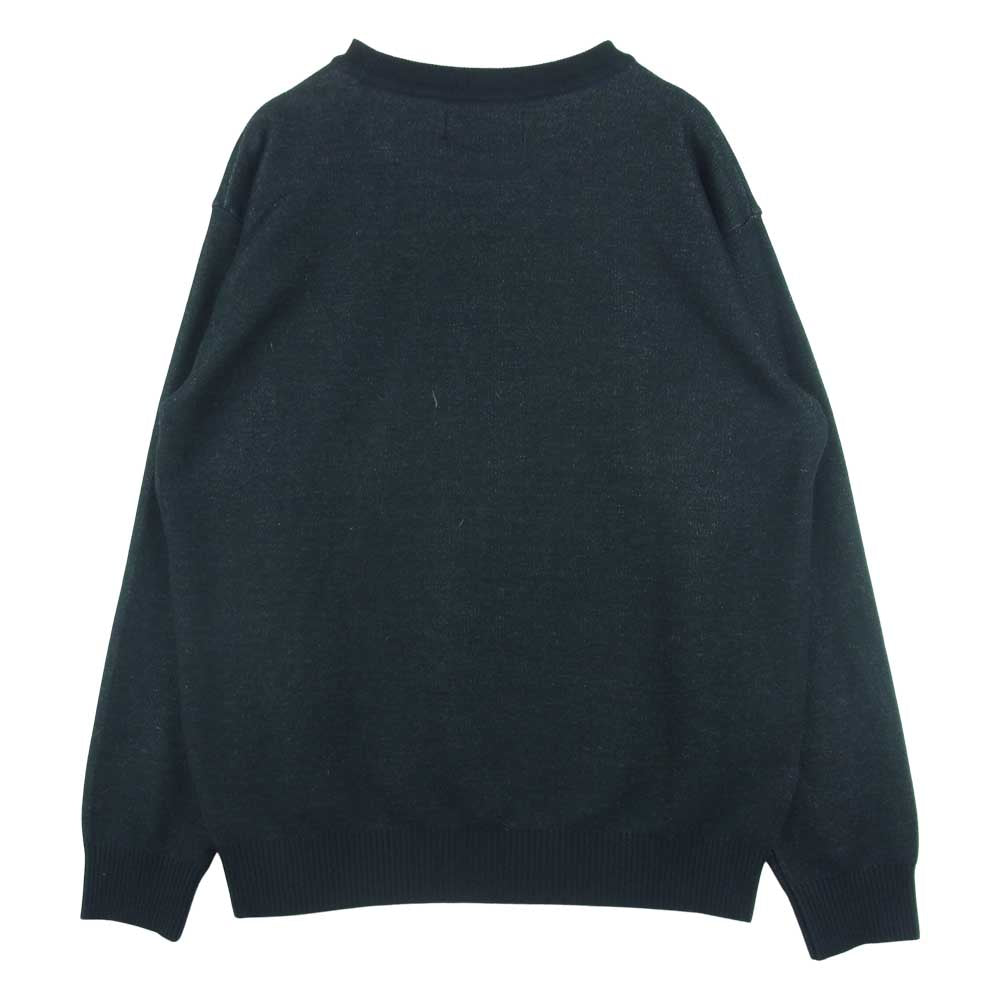 MASSES マシス × m&m エムアンドエム SWEATER BONE LOGO ボーンロゴ ジャガード セーター ニット ブラック系 M【美品】【中古】