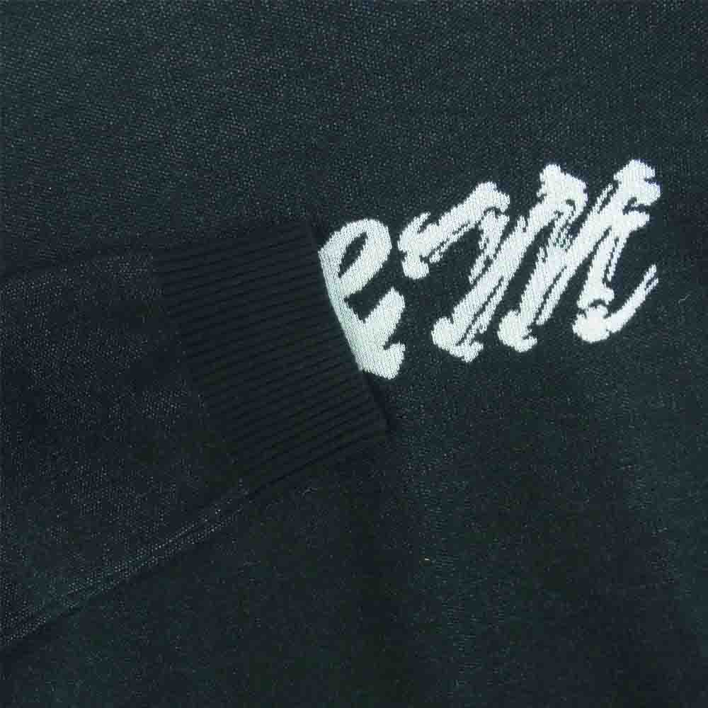 MASSES マシス × m&m エムアンドエム SWEATER BONE LOGO ボーンロゴ ジャガード セーター ニット ブラック系 M【美品】【中古】