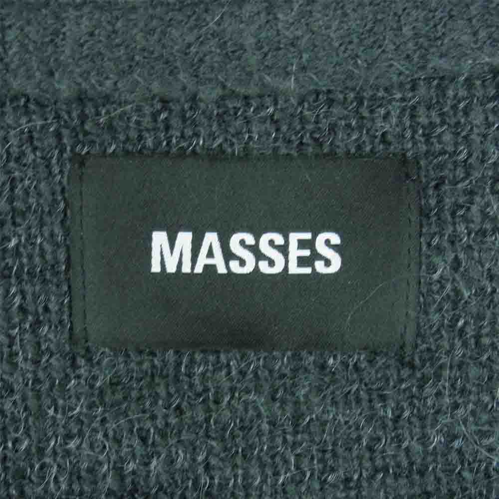 MASSES マシス MOHAIR CARDIGAN モヘア カーディガン ウール ナイロン 日本製 グレー系 M【美品】【中古】