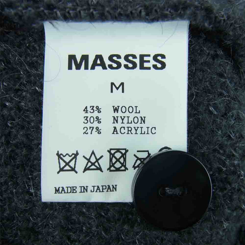 masses モヘアカーディガン　m ブラック