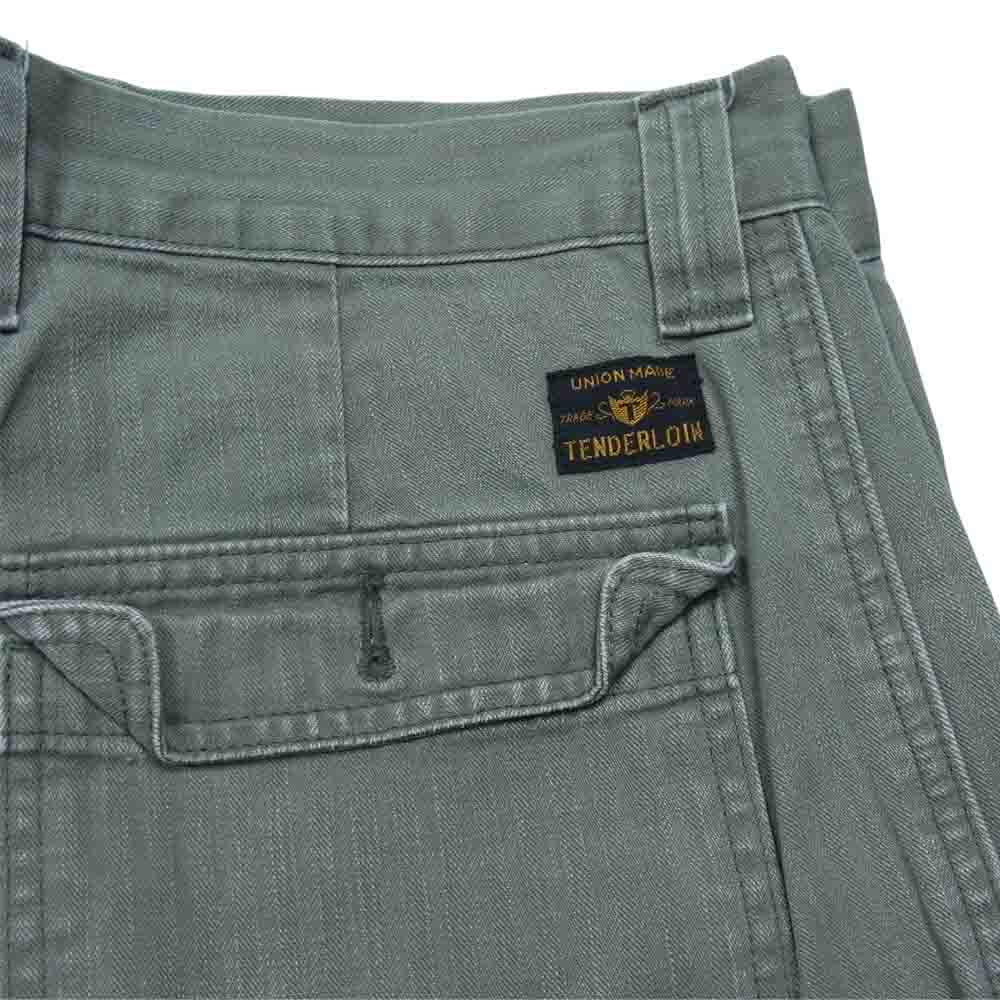 TENDERLOIN テンダーロイン T-HERRINGBONE PNT ヘリンボーン ベイカー パンツ カーキ系 L【中古】
