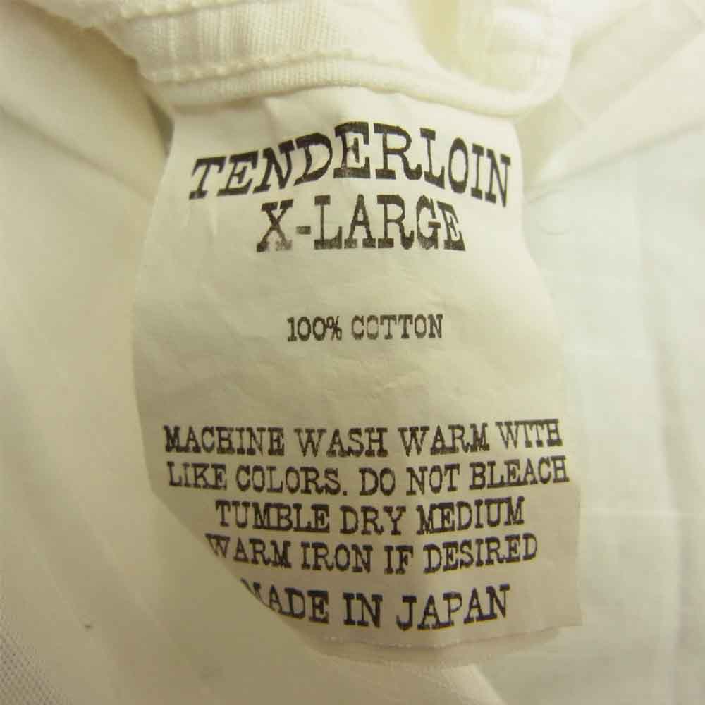 TENDERLOIN テンダーロイン T-WORK SHT SLAB ワーク シャツ スラブ ホワイト系 XL【中古】