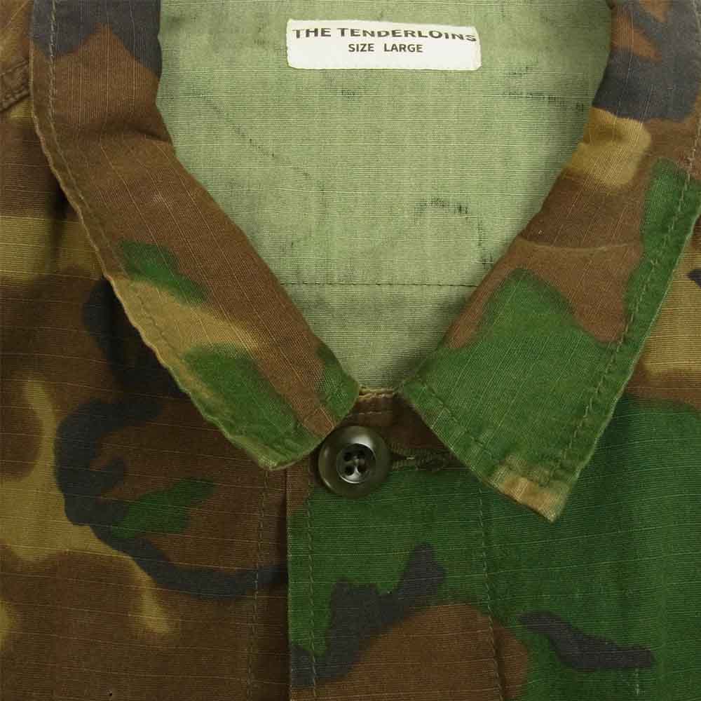 TENDERLOIN テンダーロイン T-ARMY JKT JF ウッドランド カモ アーミー ミリタリー ジャケット カーキ系 L【中古】