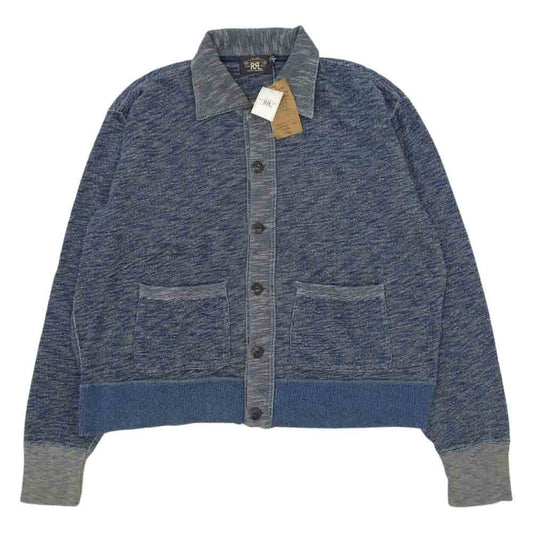 RRL ダブルアールエル 国内正規品 インディゴ コットン スウェット テリー ジャケット インディゴブルー系 XXL【新古品】【未使用】【中古】