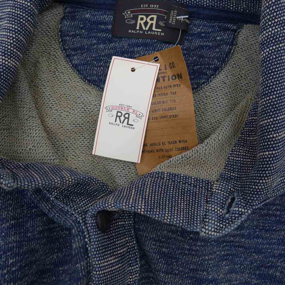 RRL ダブルアールエル 国内正規品 インディゴ コットン スウェット テリー ジャケット インディゴブルー系 XXL【新古品】【未使用】【中古】